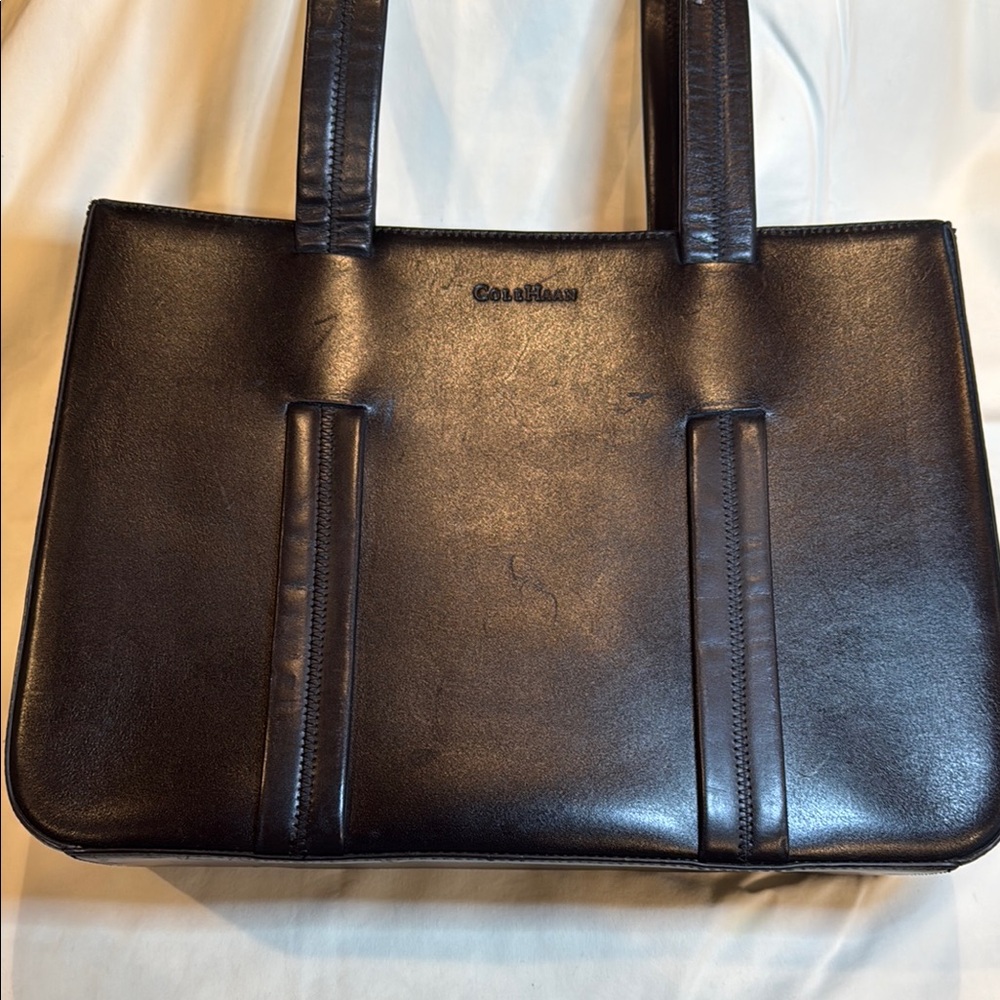 ColeHaan Black Leather Tote Bag